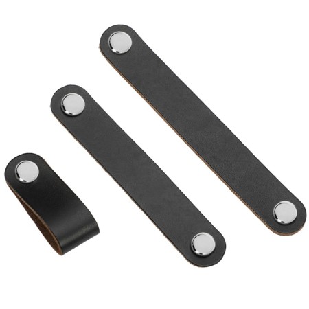 Cappio RSC010 handle handle, leather, m/o 128 mm, black color black-3