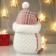 Interior light doll "Owl in a pink hat with deer horns" 25x15x15 cm