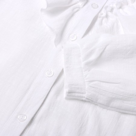 Blouse for girls minku color white, height 140 cm-2