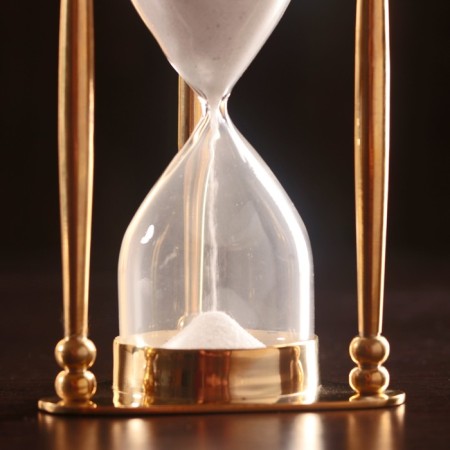 Sanding clock "Melania" Brass, glass (5 min) 8x8.5x14.5 cm-1