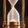 Sanding clock "Melania" Brass, glass (5 min) 8x8.5x14.5 cm