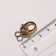 Castle-Karabin "heart" striped, (set of 3 pcs.), 14 × 26 mm, color gold