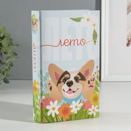 Safe Brush Tree leatherette "Corgi in flowers. Summer" 3d embossing 21x13x5 cm