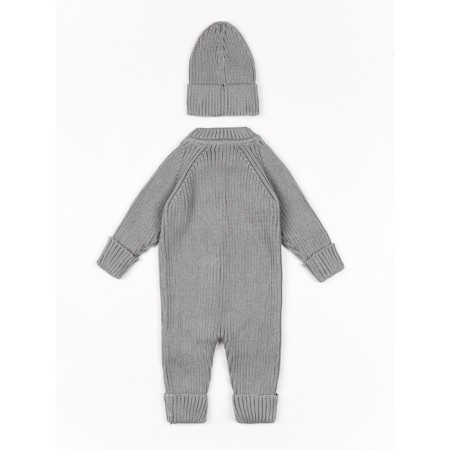 Knitted Knot Killed with a hat Pure Love Tot, height 62 cm, color gray color-9