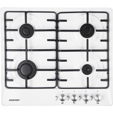 Варочная поверхность NORDFROST HS 6040 W, газовая, 4 конфорки, белый