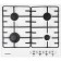 Hon surface NordFrost HS 6040 W, gas, 4 burners, white