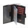 Driver wallet, with a button, brown color, dark crocodile