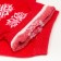 Women's socks "Snowflakes" color red, size 23-25