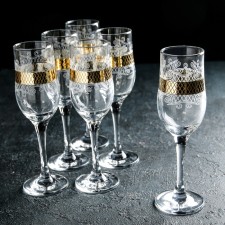 Set of glasses for champagne “Vintage”, 200 ml, 6 pcs