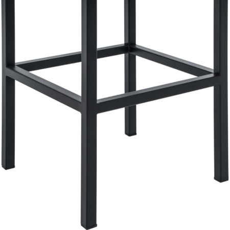 Stool Bar loft Metal/fabric, black/gray 35x35x65 cm-3