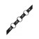 Pecado BDSM chocker-sewer, with rings in the form of a chain, genuine leather, black