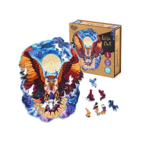 Wooden puzzle "Wise owl", size L - 29.5 × 37.8 cm, 173 details-4