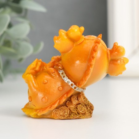 Souvenir Polystone "Golden Dragon with Coins" MIX 5x4x6 cm-4