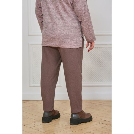 Female trousers, size 64, pink color-3