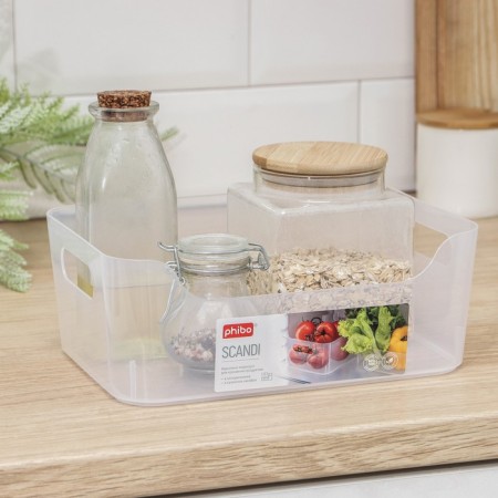 SCANDI storage basket, 3.1 l, 24 × 17 × 9 cm, transparent color