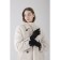 Female gloves, size 7.5, without insulation, black color