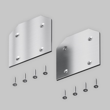 The end plug to the Technical TRA034MPEC-21S profile, 5.9x0.2x6.2 cm, silver color-1
