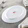Serving shade "velvet rose", oval, 30 × 22 cm, glass ceramic, white color