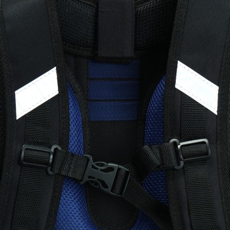 School backpack 38 x 30 x 16 cm, ergonomic back, Stavia "Gamer", black-11