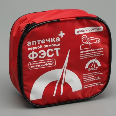Automobile first -aid kit "Fest" Composition 2024, by order No. 1080n, soft case-1