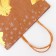 Golden embossing craft package, round handle, "bell" 21 x 27 x 11 cm, 120 g