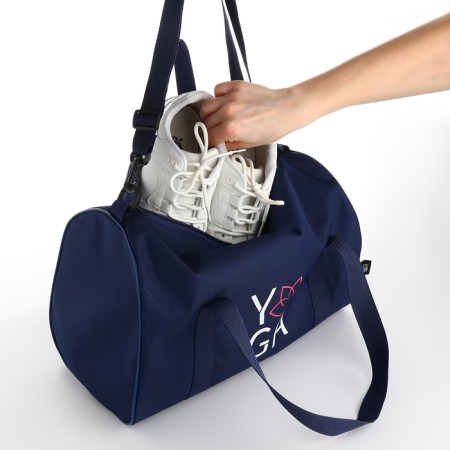Female sports bag, textura, small size, blue color-2