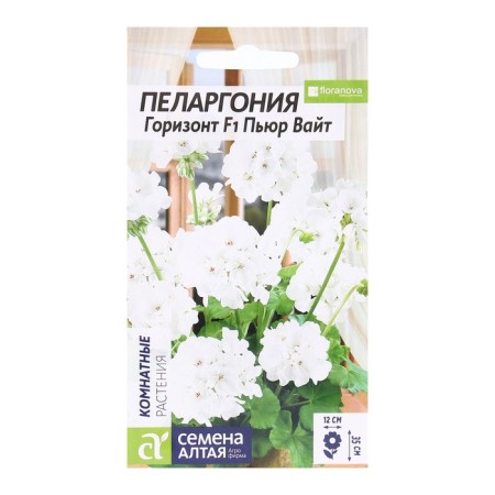 Seeds of indoor flowers Pelargonium "Horizon Pew White", 4 pcs.