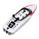 The radio -controlled “speedboat” boat works on the battery, the color is white