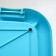 Dog toilet 46.5 x 35.5 x 5.5 cm, with a wall, a removable grate and a column, blue