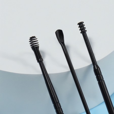 Ear cleaning set, 3 objects, d = 1.2 × 10 cm, in case, black color-4