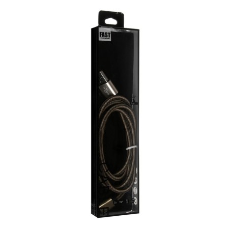 MicroUSB cable - usb, 2.1 a, nylon braid, 1 meter, golden-3