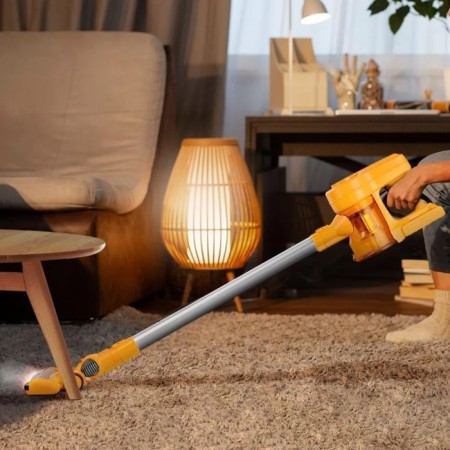 Vacuum cleaner KitFort KT-5251, vertical, 120 watts, 0.8 l, orange-5