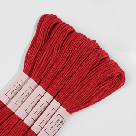 Set of threads Muline No. 321, 8 ± 1 m, 6 pcs, dark red color-4