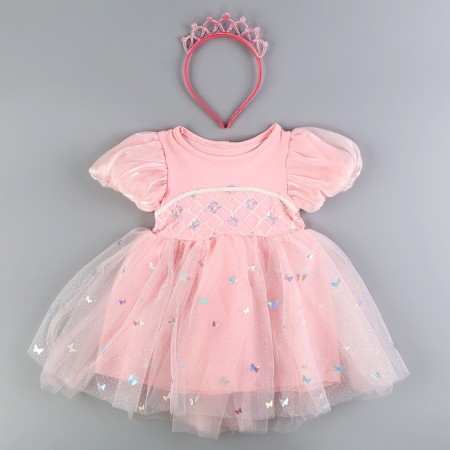 Carnival set "Stylish Princess": rim, dress pink, height 104-110 cm-4