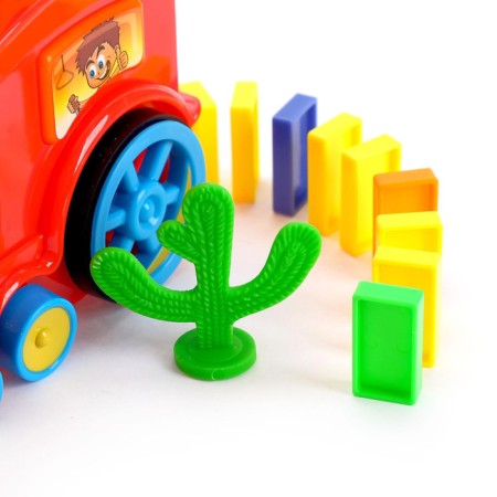 Domino steam locomotive, works on batteries, lighting effects, mix-6