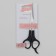 Hairdressers scissors with emphasis, blade - 6 cm, black/silver color