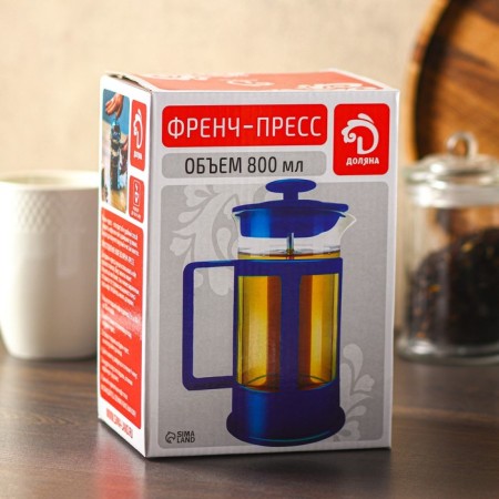 French-press glass share "Classics", 800 ml, milk color-2