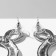 Hanging earrings with rhinestones “Eden” Ring, Rainbow in silver, 6.5 cm