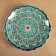 Largan Rishtan ceramics "Flowers", 32 cm, green, corrugated