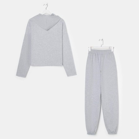 Women's tracksuit (sweatshirt and trousers) mist, size 40-42, color gray-8