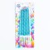 Candles in a cake twisted with a stand, 6 pcs, 11 cm, sky blue
