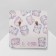 Earrings plastic "bears" with hearts, blue color in silver