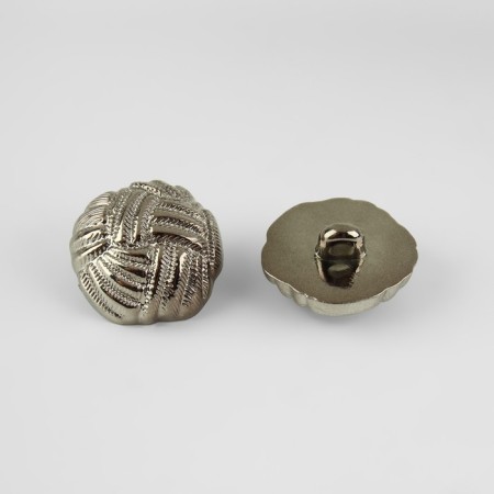 A set of buttons on the leg, d = 25 mm, 5 pcs, the color is black-silver-2