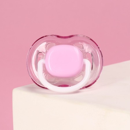 Nipple - Silicone dummy classic, from 6 months, with a cap, purple color-3