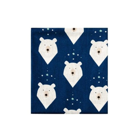 A set of pillowcases, size 40x60 cm, print, white bears, blue color - 2 pcs.-3