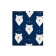A set of pillowcases, size 40x60 cm, print, white bears, blue color - 2 pcs.