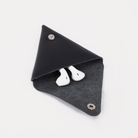 Case for coins/headphones on the button, black color-3