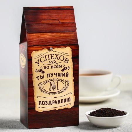 Black tea "Real Man": with the aroma of lemon and mint, 100 g-1