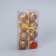 Set of balls plastic D-6 cm, 8 pcs "Frost" gold