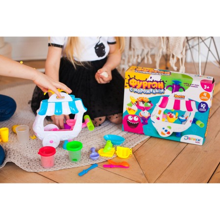 Set for playing with plasticine "Van with ice cream"-5